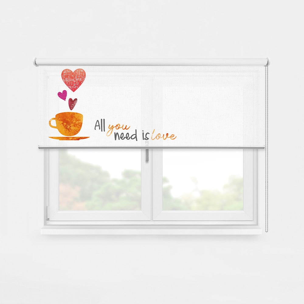 ROLLER ESTAMPADO ALL YOU NEED IS LOVE ANARANJADO