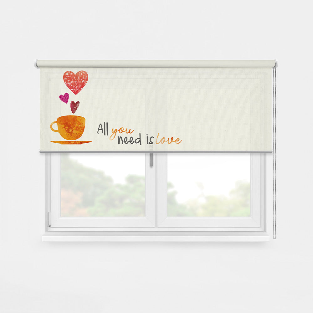 ROLLER ESTAMPADO ALL YOU NEED IS LOVE ANARANJADO