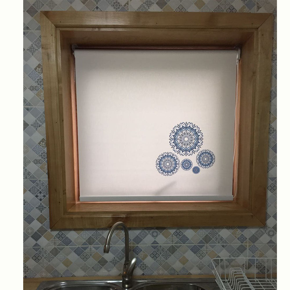 ROLLER ESTAMPADO ARABESQUE AZUL