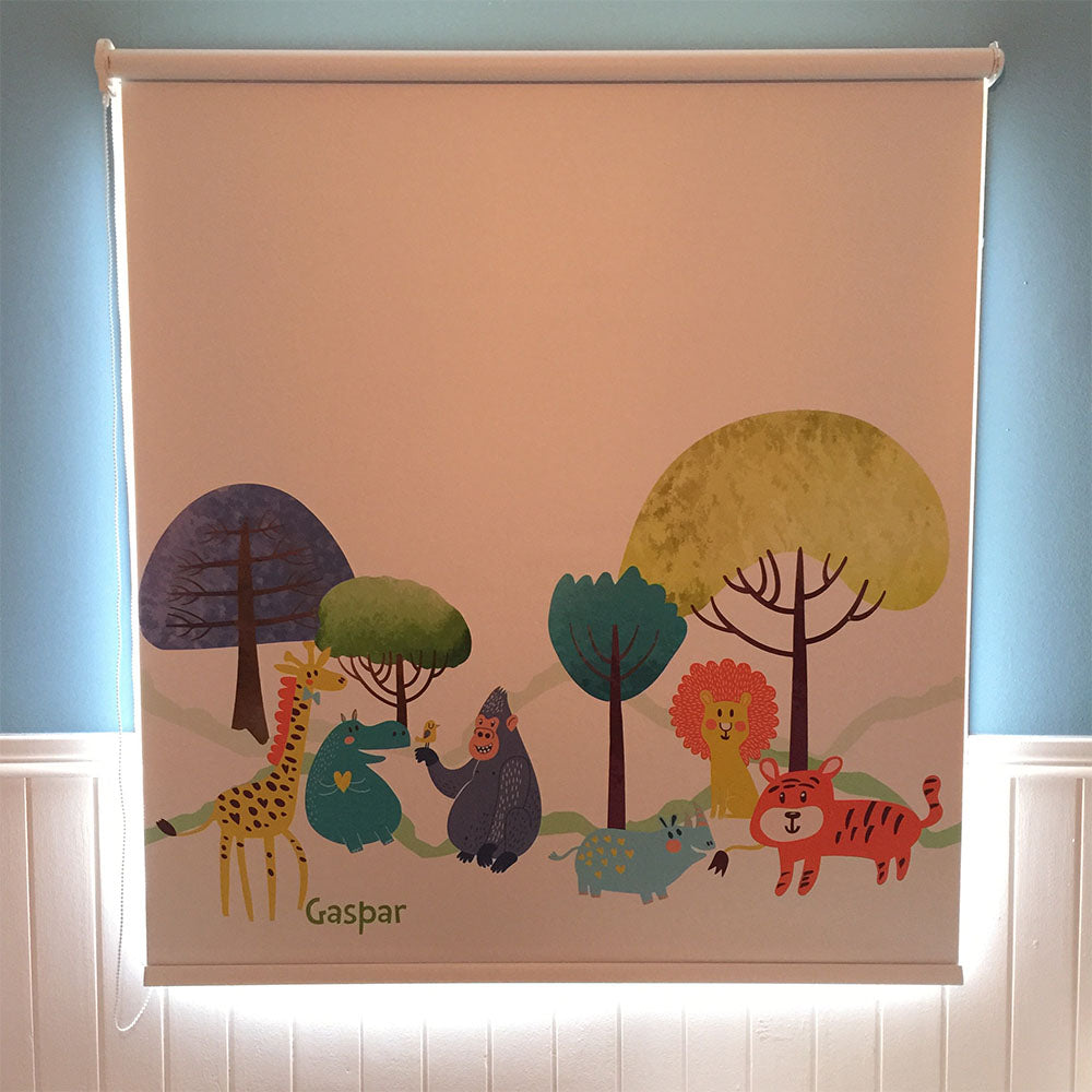 ROLLER ESTAMPADO DIBUJITOS ANIMALES ACUARELA-B