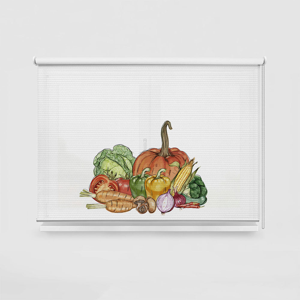 ROLLER ESTAMPADO VERDURAS ACUARELA GUARDA