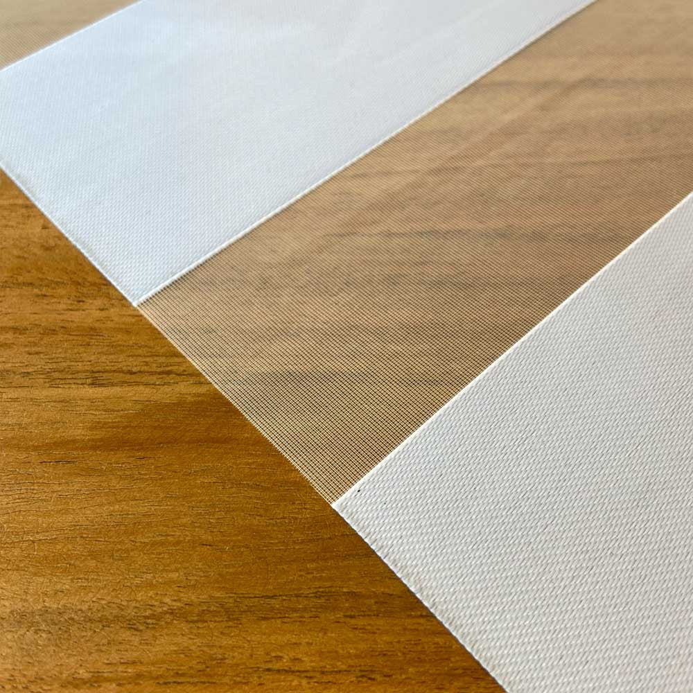 Roller Duo Valentine Fresh Traslúcida/Blackout 85% - Blanco