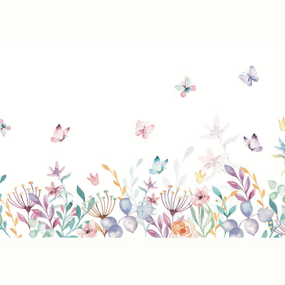 CAMPO DE FLORES CON MARIPOSAS