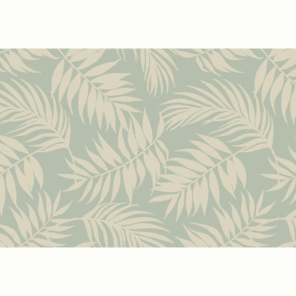 HOJAS BEIGE FONDO TURQUESA