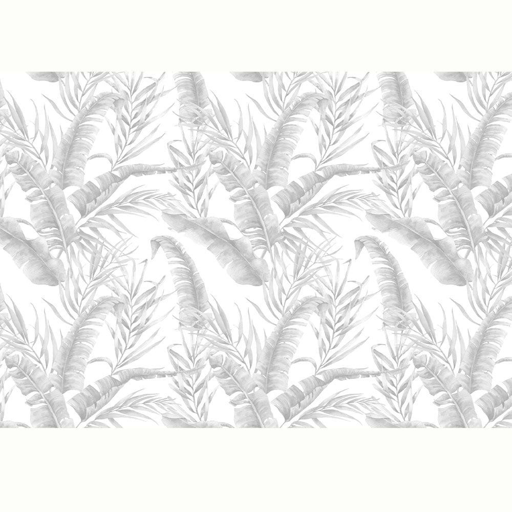 HOJAS TROPICALES GRISES PATTERN