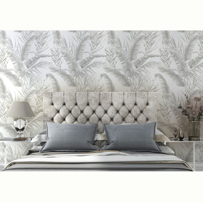 HOJAS TROPICALES GRISES PATTERN