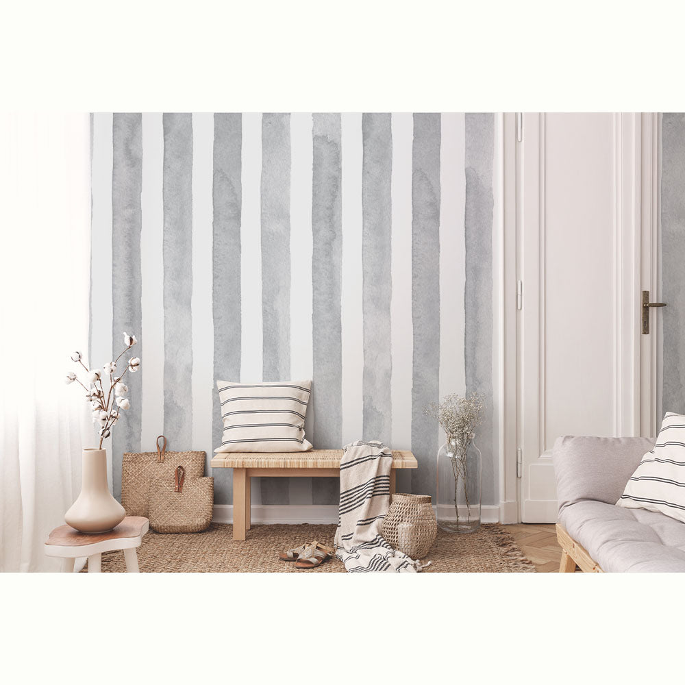 LINO RAYAS VERTICALES GRIS CLARO