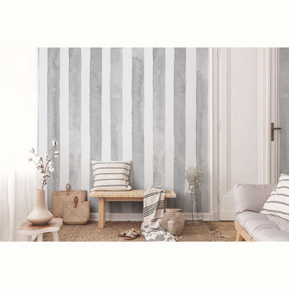 LINO RAYAS VERTICALES GRIS CLARO