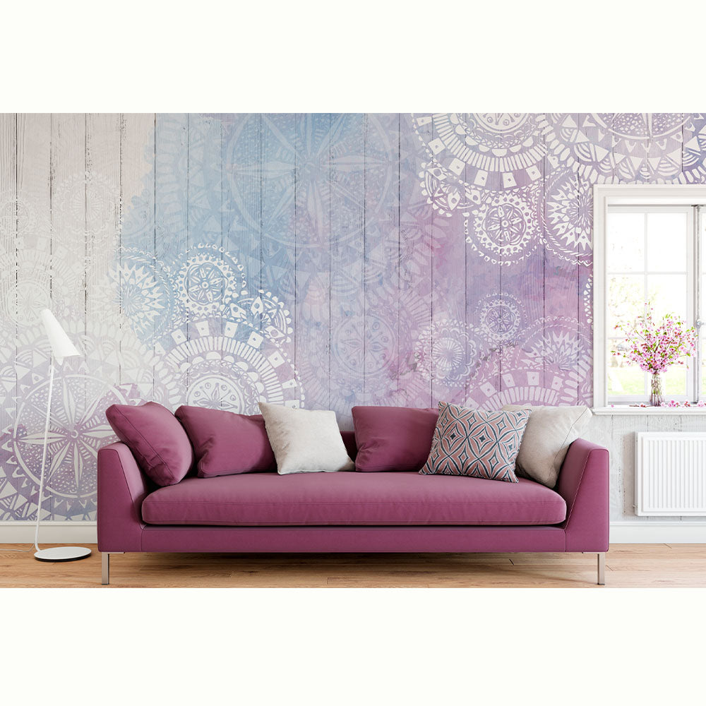 MANDALAS TABLAS CELESTE LILA
