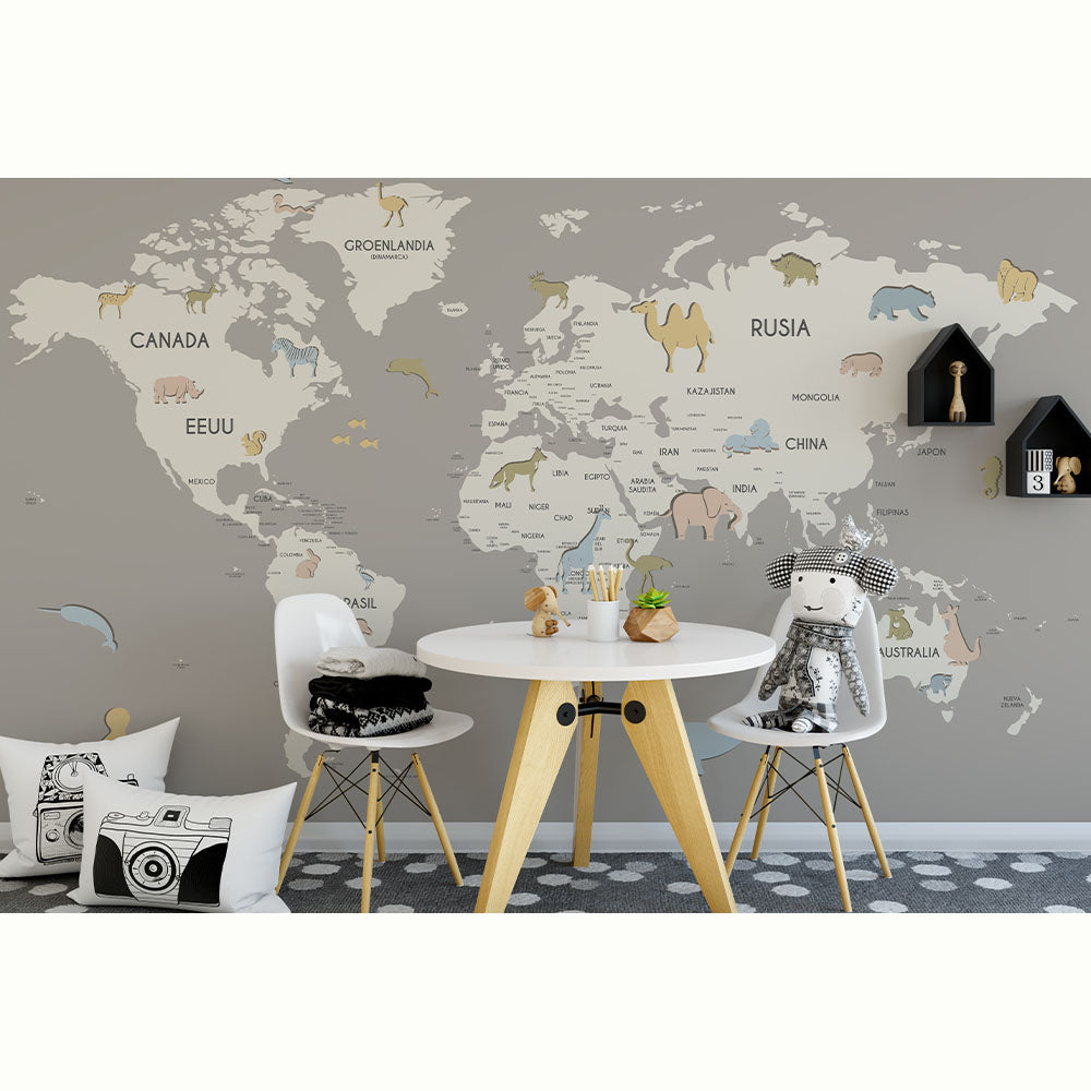 MAPA ANIMALITOS BEIGE