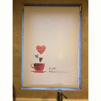 ROLLER ESTAMPADO ALL YOU NEED IS LOVE FUCSIA