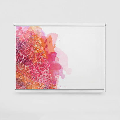 ROLLER ESTAMPADO ANEMONAS ACUARELA ANARANJADA