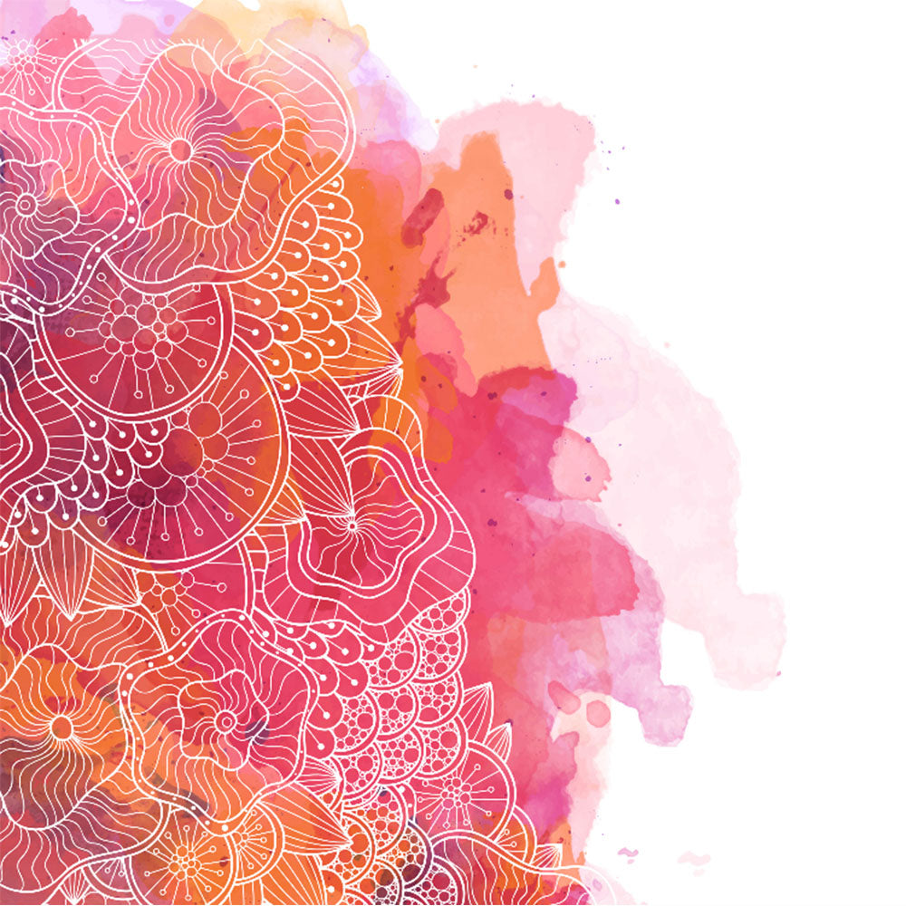 ROLLER ESTAMPADO ANEMONAS ACUARELA ANARANJADA