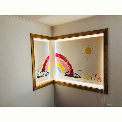 ROLLER ESTAMPADO ARCOIRIS LAPIZ PASTEL