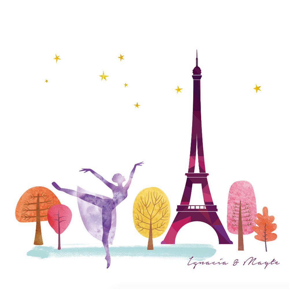 ROLLER ESTAMPADO BAILARINA PARIS ACUARELA