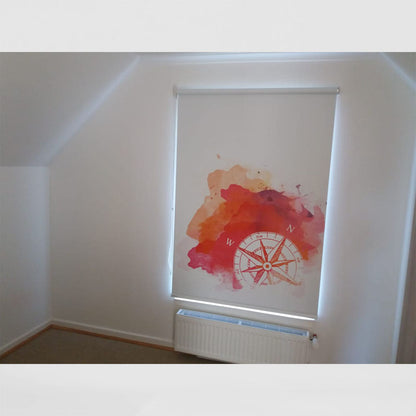 ROLLER ESTAMPADO BRÚJULA ACUARELA