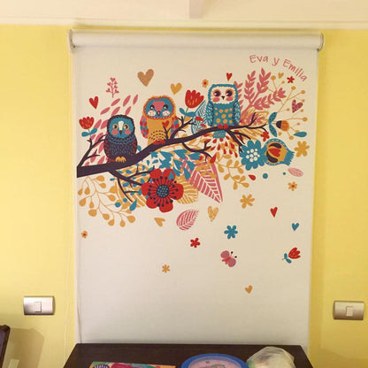 ROLLER ESTAMPADO BUHOS EN OTOÑO