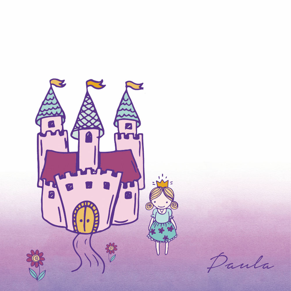 ROLLER ESTAMPADO CASTILLO PRINCESA ACUARELA MORADA