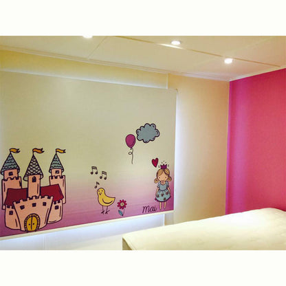 ROLLER ESTAMPADO CASTILLO PRINCESA ACUARELA MORADA