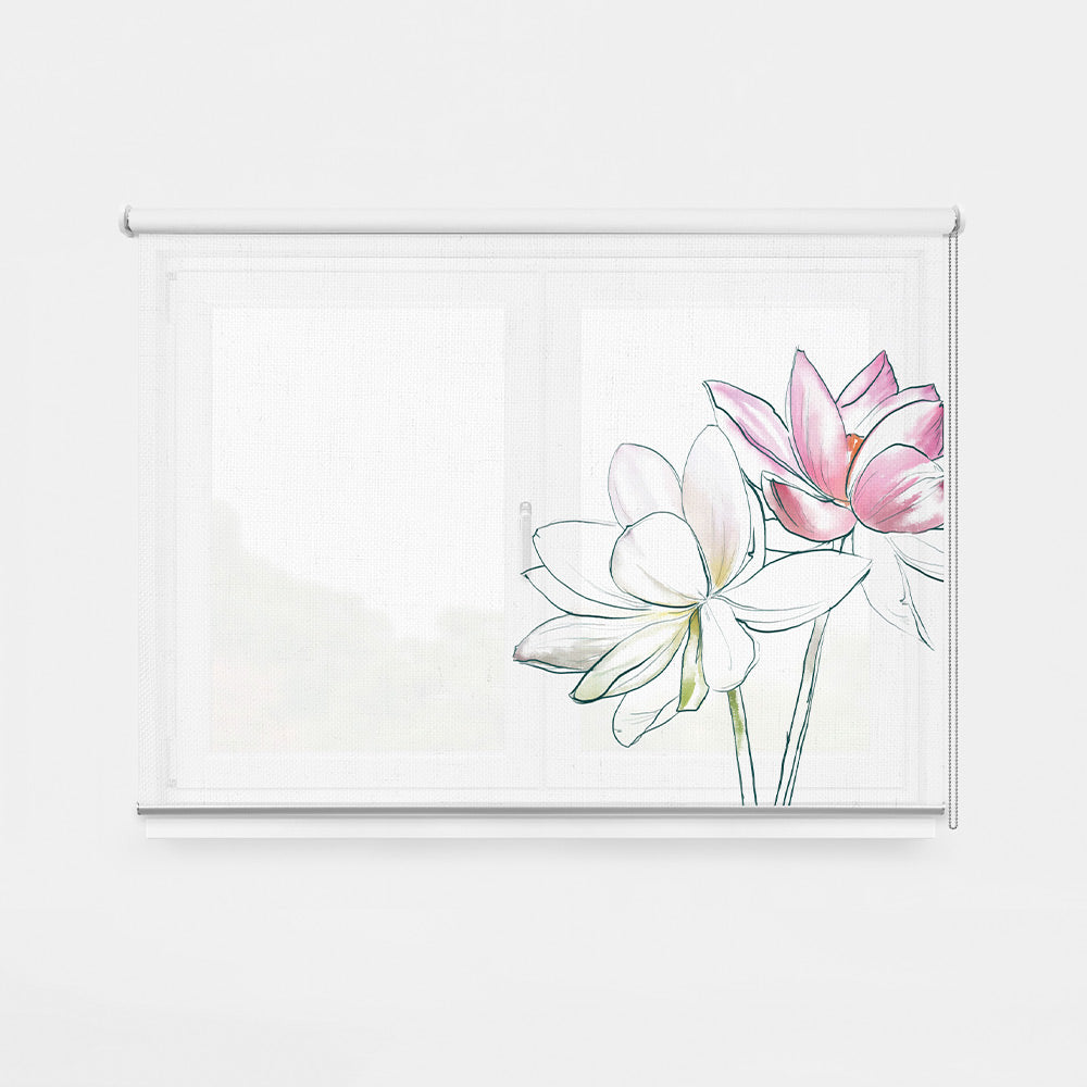 ROLLER ESTAMPADO FLORES ACUARELA SUAVE