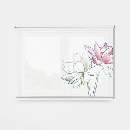 ROLLER ESTAMPADO FLORES ACUARELA SUAVE