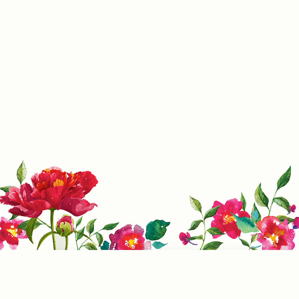 ROLLER ESTAMPADO FLORES CARMIN ACUARELA