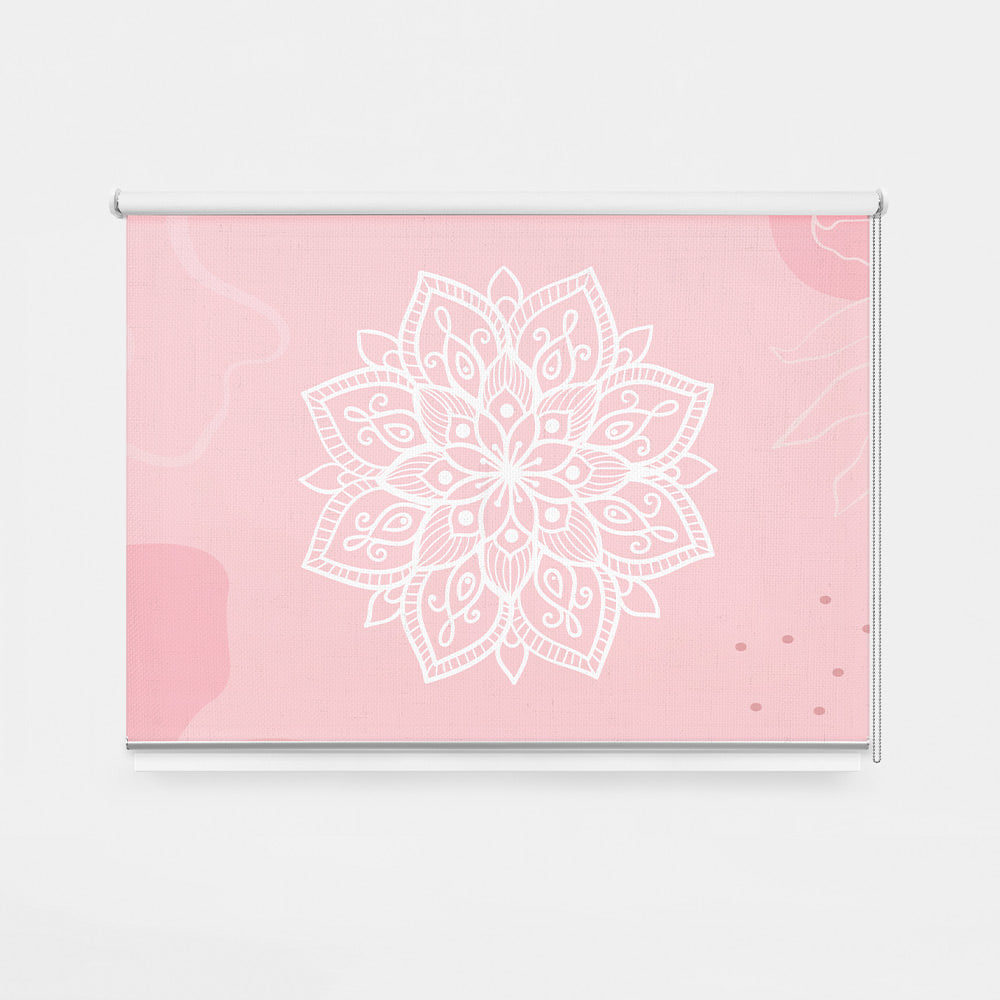 ROLLER ESTAMPADO MANDALA BLANCO ROSA