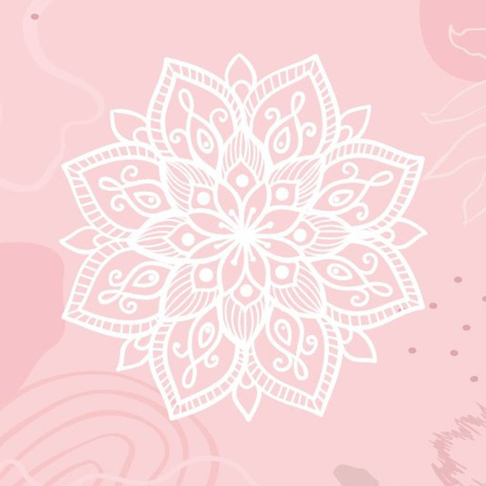 ROLLER ESTAMPADO MANDALA BLANCO ROSA
