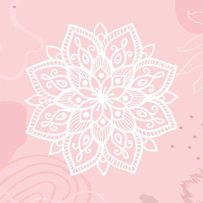 ROLLER ESTAMPADO MANDALA BLANCO ROSA