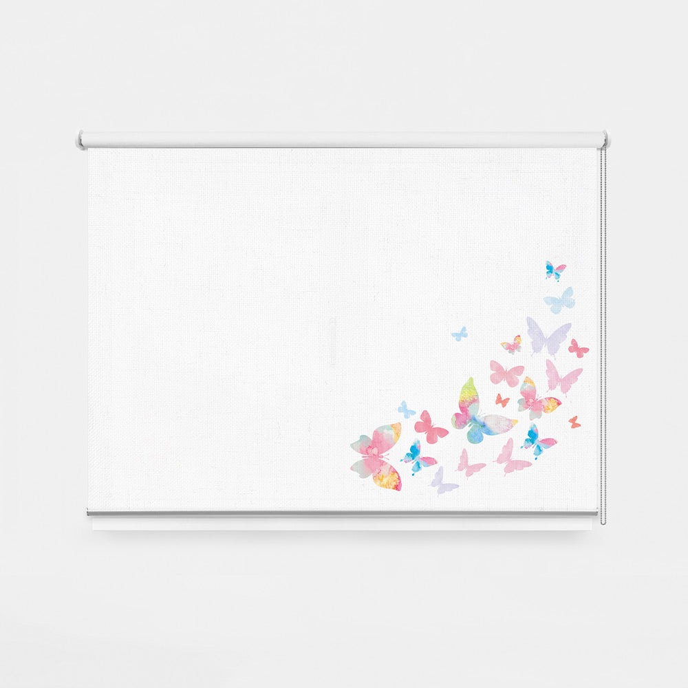 ROLLER ESTAMPADO MARIPOSAS ACUARELA ESQUINADAS