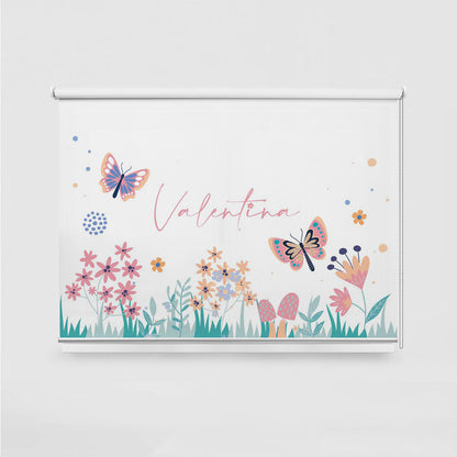 ROLLER ESTAMPADO MARIPOSAS Y FLORCITAS PASTEL