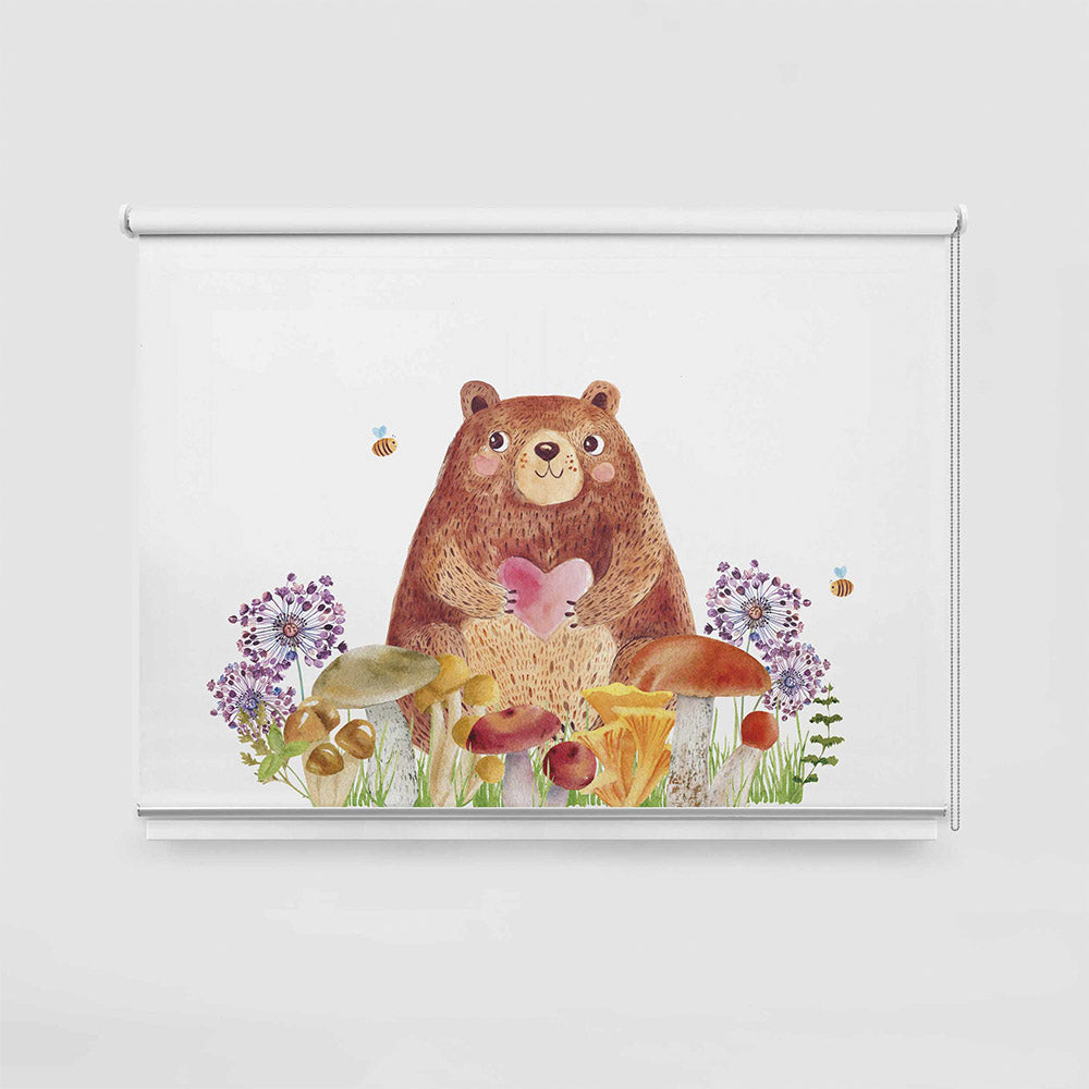 ROLLER ESTAMPADO OSITO CORAZÓN ACUARELA