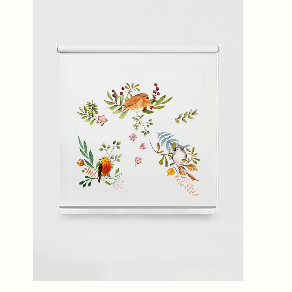 ROLLER ESTAMPADO PAJARITOS ACUARELA PASTEL