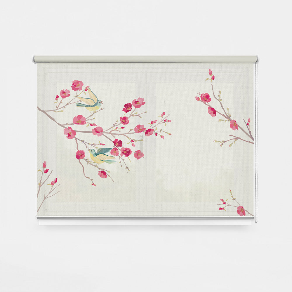 ROLLER ESTAMPADO PAJARITOS CHERRY BLOSSOM