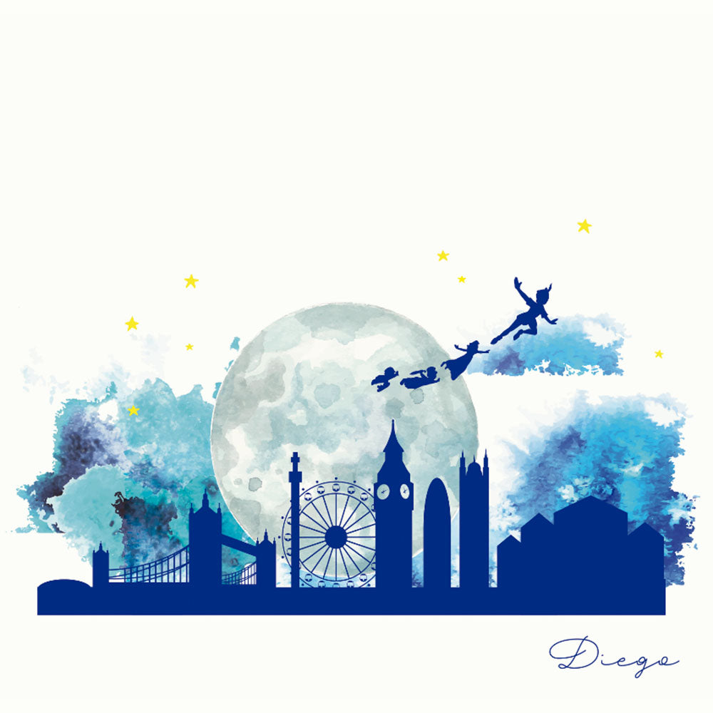 ROLLER ESTAMPADO PETER PAN SKYLINE AZUL