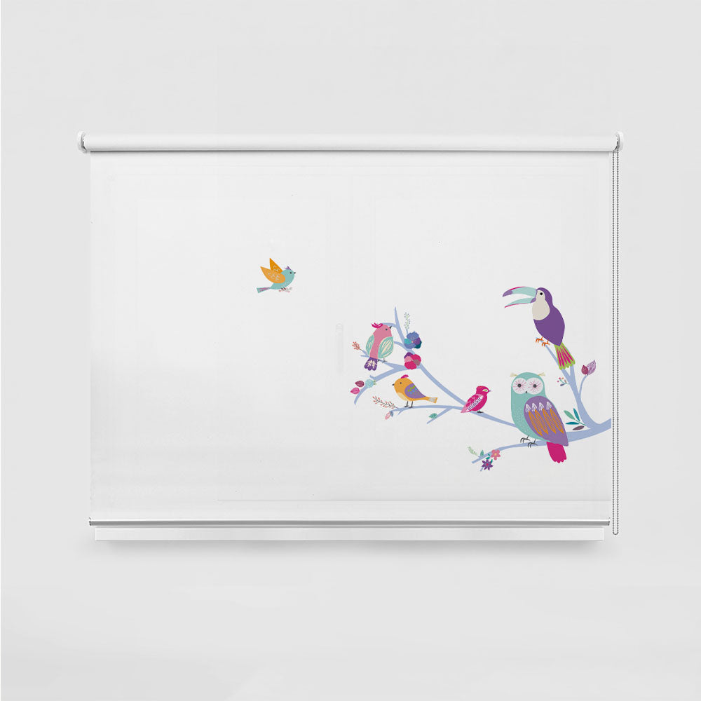 ROLLER ESTAMPADO TUCÁN Y BÚHO EN RAMA