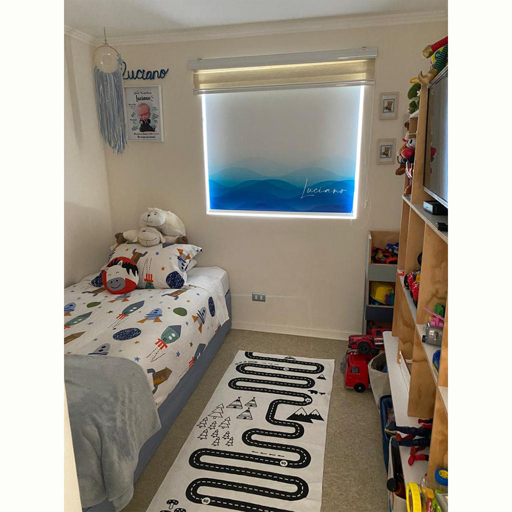 ROLLER ESTAMPADO WAVES AZUL